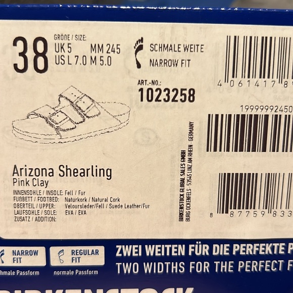 Birkenstock- Arizona Shearling, Pink clay, Suede Leather/fur, 7 women - Picture 6 of 6